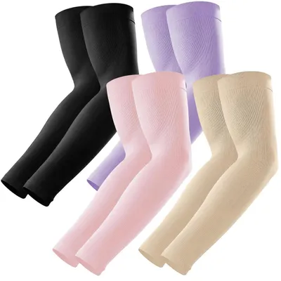 Immagine prodotto di Maniche lunghe per braccia, da donna e da uomo, con protezione UV UPF 50+, effetto rinfrescante, confezione da 4 paia, taglie extra