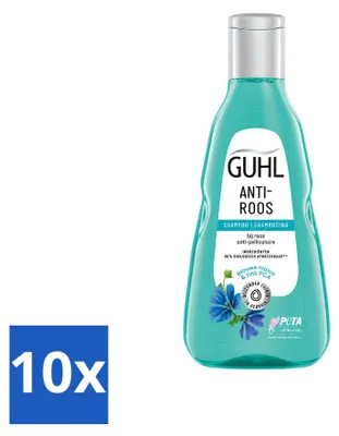 Immagine prodotto di 10 flaconi di shampoo anti-forfora Guhl alla malva blu - 250 ml - confezione - 10 pezzi