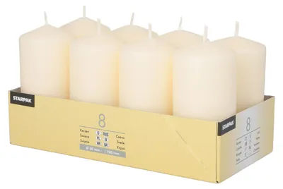 Produktbild von Papstar 17981, Zylinder, Cremefarben, 16 h, 8 Stück(e)