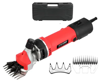 Produktbild von Elektrische Schafschermaschine - Schafschere - 1200 W - 13 Zähne - 6 Geschwindigkeiten - Kohlenstoffstahl - Rot