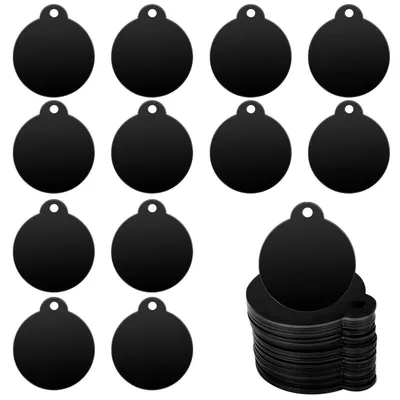 Immagine prodotto di Piastrine in alluminio nero per incisione, 25 pezzi, dimensioni 3,6 x 3,2 cm