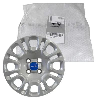 Image de Cache-jante compatible avec Fiat Panda, à partir de l'année de fabrication 2016, couleur argent, 14 pouces, référence 52056622
