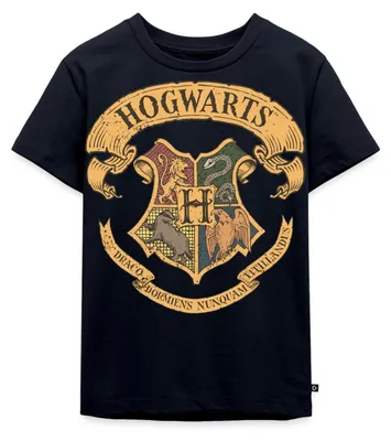 Produktbild von Spreadshirt Harry Potter Hogwarts Wappen Kinder Premium T-Shirt, 134/140 (8 Jahre), Navy