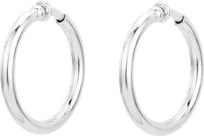 Produktbild von Traveller Ohrclips - Creolen - Platiniert - Silberfarbe - 33 mm - 155051