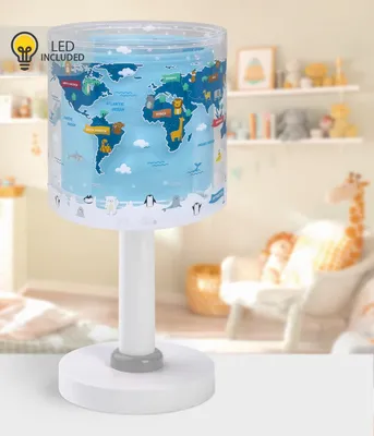 Zdjęcie produktu dla Lampka nocna LED Kids World mapa świata dla dzieci