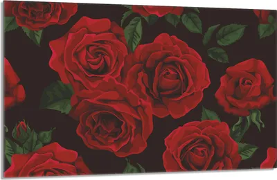 Produktbild von Glas-Herdplattenschutz 80x52 Rosen