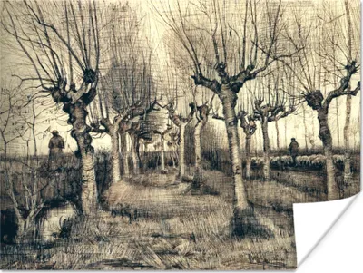 Produktbild von MuchoWow® Poster Pollard-Birken - Vincent van Gogh 160x120 cm - Foto Plakat