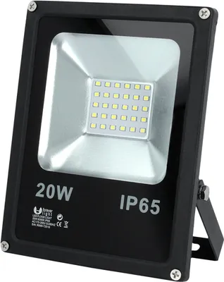 Produktbild von LED Flutlicht Strahler Außen 20W 1800 lm Kaltweiß Fluter Garten Wasserdicht IP65 Wandstrahler Outdoor Leuchtmittel Schwarz