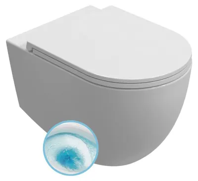 Produktbild von INFINITY Hänge-WC, spülrandlos 36,5x53cm, Weiß
