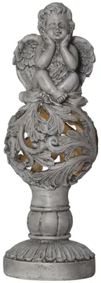 Produktbild von Solar Figur ,Angel', Engel in Stein-Optik, Dämmerungssensor, LED warmweiß, H 27cm