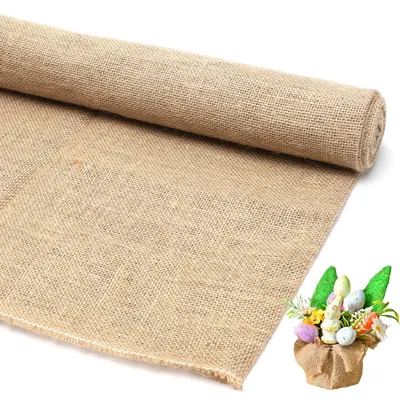 Image de Omgoods - Tissu de jute naturel, vendu au mètre, idéal pour vos projets créatifs