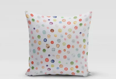 Produktbild von SCHÖNER LEBEN. Kissenhülle Digitaldruck Nähen Knöpfe ecru multi Größe 80x80cm (HxB) 80x80cm (HxB) Größe