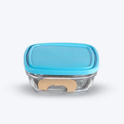Image de Freshbox - Boite de conservation carrée couvercle bleu 1,15L