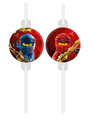 Produktbild von Lego Ninjago Strohhalme weiß 4 Personen