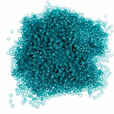 10g Rocailles Glasperlen rund karibikblau