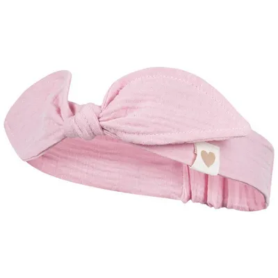 Produktbild von Stirnband Kopftuch Sommermütze Babymütze Mädchenmütze Musselin, Rosa, Gr. 42/44