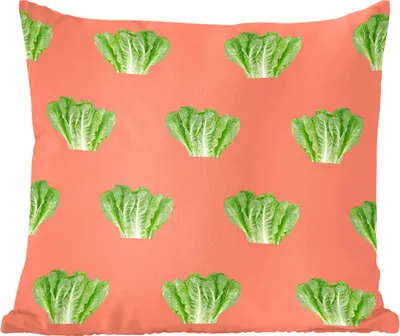 Produktbild von MuchoWow® Zierkissen Sofakissen Wohnzimmer Dekokissen 45x45 cm Gemüse - Muster - Rot - Schlafpolster - Polster für das Sofa