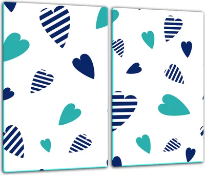 Produktbild von Herdabdeckplatten Glaskeramikkochfeld-Abdeckung Spritzschutz Glas 60x52cm Herz