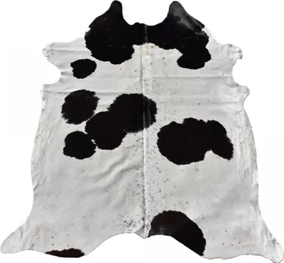Image de Tapis Kilm en cuir de vache fait main