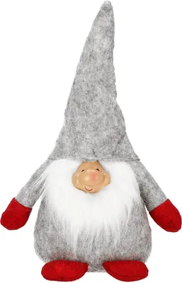 Obrázok produktu pre SPRINGOS Vianočný škriatok GNOME Vianočný škriatok dekorácia figúrka na Vianoce sivá roztomilá vtipná valentínska 23x38 cm domáca dekorácia