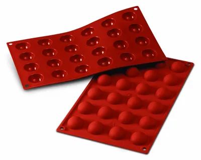 Produktbild von silikomart | SF006 Silikonform für Monoportionen SEMISFERA, antihaftbeschichtet,