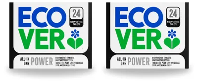 Produktbild von 2 x Ecover All-in-One Power Geschirrspültabs - Vorteilspackung - 2 Stücke