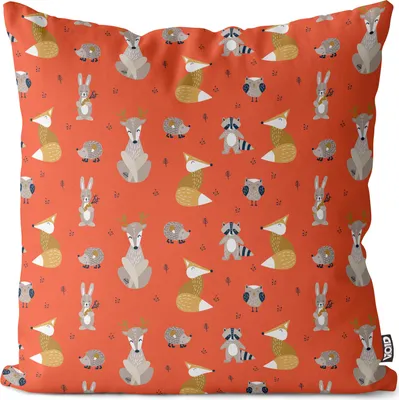 Produktbild von VOID Tiere des Waldes orange Kissenbezug Kissenhülle Sofakissen Kissen Deko Outdoor-Kissen Dekokissen