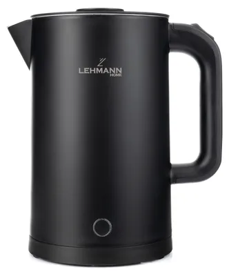 Zdjęcie produktu dla Czajnik elektryczny Lehmann Venice, czarny, 1,7 l, 2200 W, podwójne ścianki
