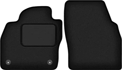 Image de Tapis de sol avant velours sur-mesure pour Seat Ibiza V (2017-, berline à hayon) noir, jeu 2 pièces, fixations - STANDRAD