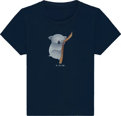 Produktbild von Mr. & Mrs. Panda Babyshirt Koalabär 0. - 6. Monat - French Navy - Geschenk, Koala, Träumen, Organic Baby T-Shirt, Lustige Sprüche, , Top, schlafen, Kinder, Traumland