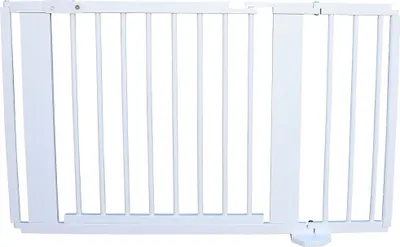 Produktbild von Absperrgitter Türschutzgitter Treppenschutzgitter massiv weiss 119cm