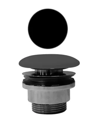 Produktbild von GSI Waschbeckenablauf 5/4", nicht verschließbar, Keramikstopfen, 5-65 mm, schwarz matt PVC26