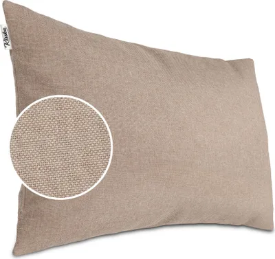 Produktbild von Dekokissen 30x50cm Kissenhülle ohne Füllung Kissenbezug mit Reißverschluss Tizi Leinen-Optik Uni Beige