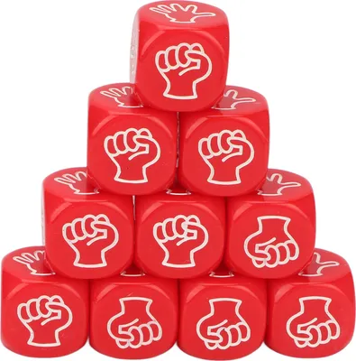 Produktbild von 10pcs Finger Ratenspiel Würfel hellfarbener Bildungsplastik 6 -Seiten -Set für Party Red