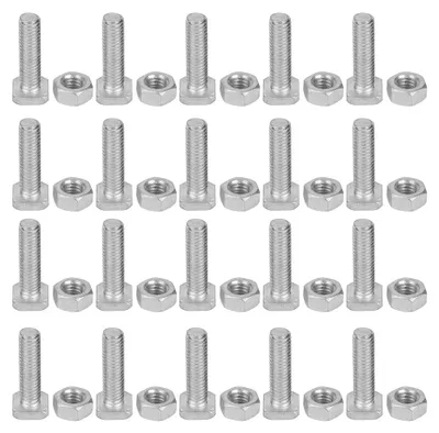 Productafbeelding van 20 stuks schroeven M6x22 en M6-moeren, aluminium moeren, gereedschapsaccessoires voor kassen