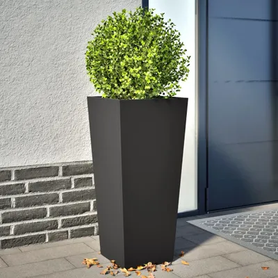 Produktbild von Möbel Pflanzkübel 2 Stk. Schwarz 35x35x75 cm Stahl - Beete 851081