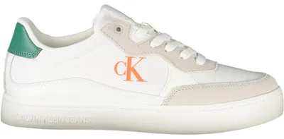 Produktbild von Weißer Herrensportschuh mit Kontrastdetails und herausnehmbarer Sohle