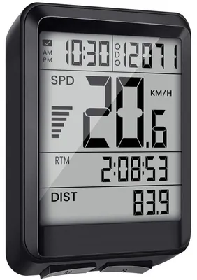 Productafbeelding van Strex Draadloze Fietscomputer - 17 Functies - Extra Groot Scherm - Draadloze Fiets Computer Draadloos Waterdicht - NL Handleiding