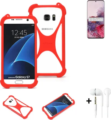 Produktbild von Handy-hülle + Kopfhörer kompatibel mit Samsung Galaxy S20 Exynos Schutz-hülle Bumper Silikon Schutz Hülle Cover Case Silikoncase Silikonbumper TPU