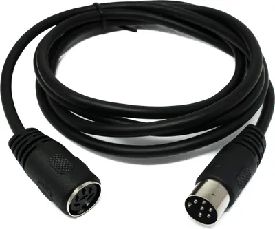 Produktbild von SYSTEM-S S-Video Kabel 150 cm Din 6 Pin Stecker zu Buchse in Schwarz