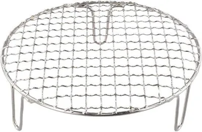 Obrázek produktu pro Nerezový grilovací rošt pro kemping – průměr 15 cm, určený pro sporáky