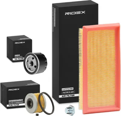 Produktbild von RIDEX Filterset Inspektionspaket Filtersatz für NISSAN Qashqai / Qashqai +2 I (J10, NJ10)