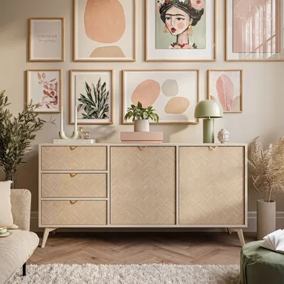 Produktbild von Zweitürige Kommode ALOE KSZ158 mit Schubladen Sandbeige