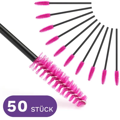 Produktbild von Wegwerf Wimpernbürstchen - für Mascara, Wimpern und Augenbrauen - Augenbrauenbürste - 50 Stück