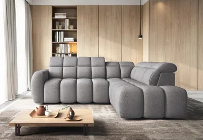 Obrázek produktu pro Designová rohová sedačka SAOIRSE - šedá, pravý roh
