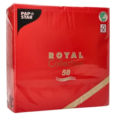 Zdjęcie produktu dla Papstar Servietten Uni rot 40 x 40cm 50 Stück