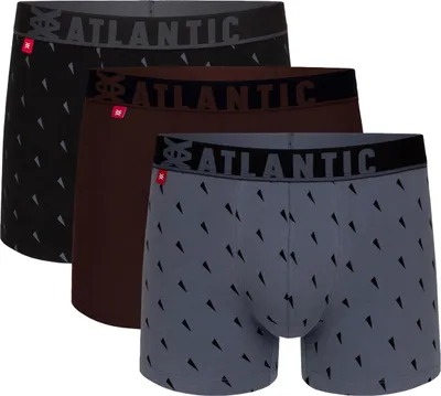 Produktbild von Boxershorts Atlantic mit Komfort 95% Baumwolle schwarz braun grau XXL