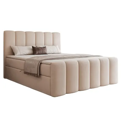 Produktbild von HEKIERT MEBLE Kontinentalbett PALERMO 180 x 200 cm mit Matratze ECRU