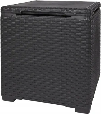 Produktbild von Auflagebox Kunststoff Aufbewahrungsbox Truhe Balkon Garten Box Rattan 37x37x37cm 9862
