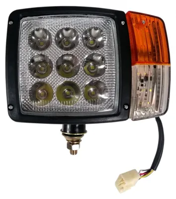 Obrázek produktu pro Levý LED-světlomet s blinkrem a obrysovým světlem, vhodný pro traktory, kombajny, bagry, sněhové pluhy, 27 W, 12–24 V, 2